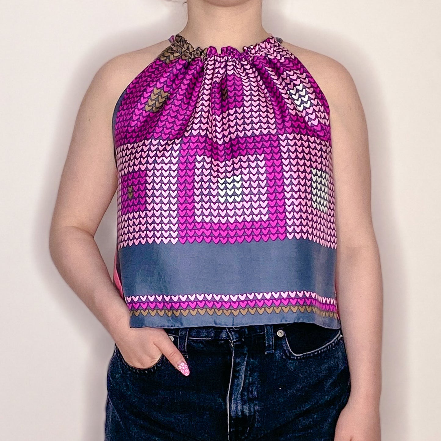 Annie top # 2 - Size Medium - One-of-a-Kind - Silk