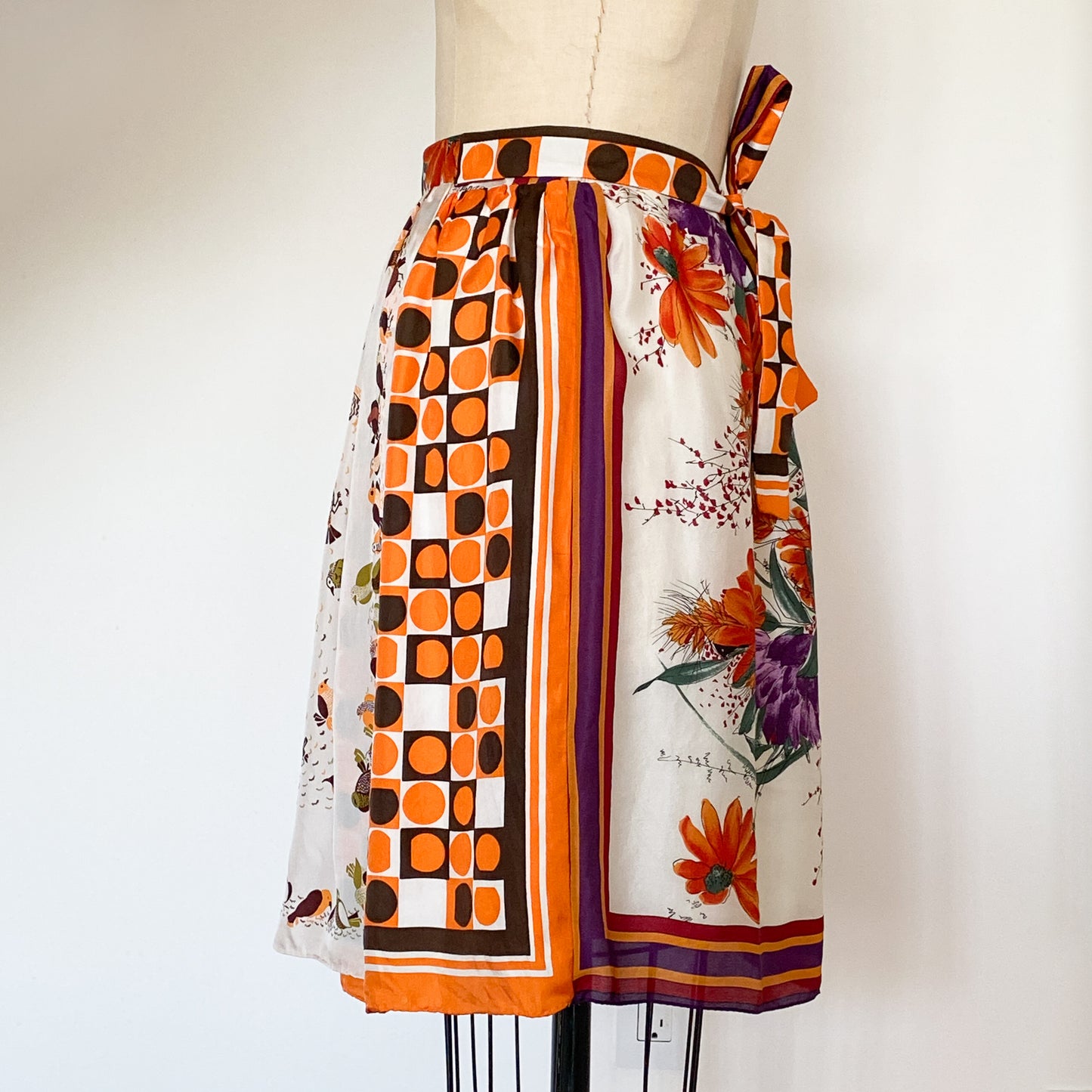 Ellie Wrap Skirt #11 - Size Large - One-of-a-kind - Silk