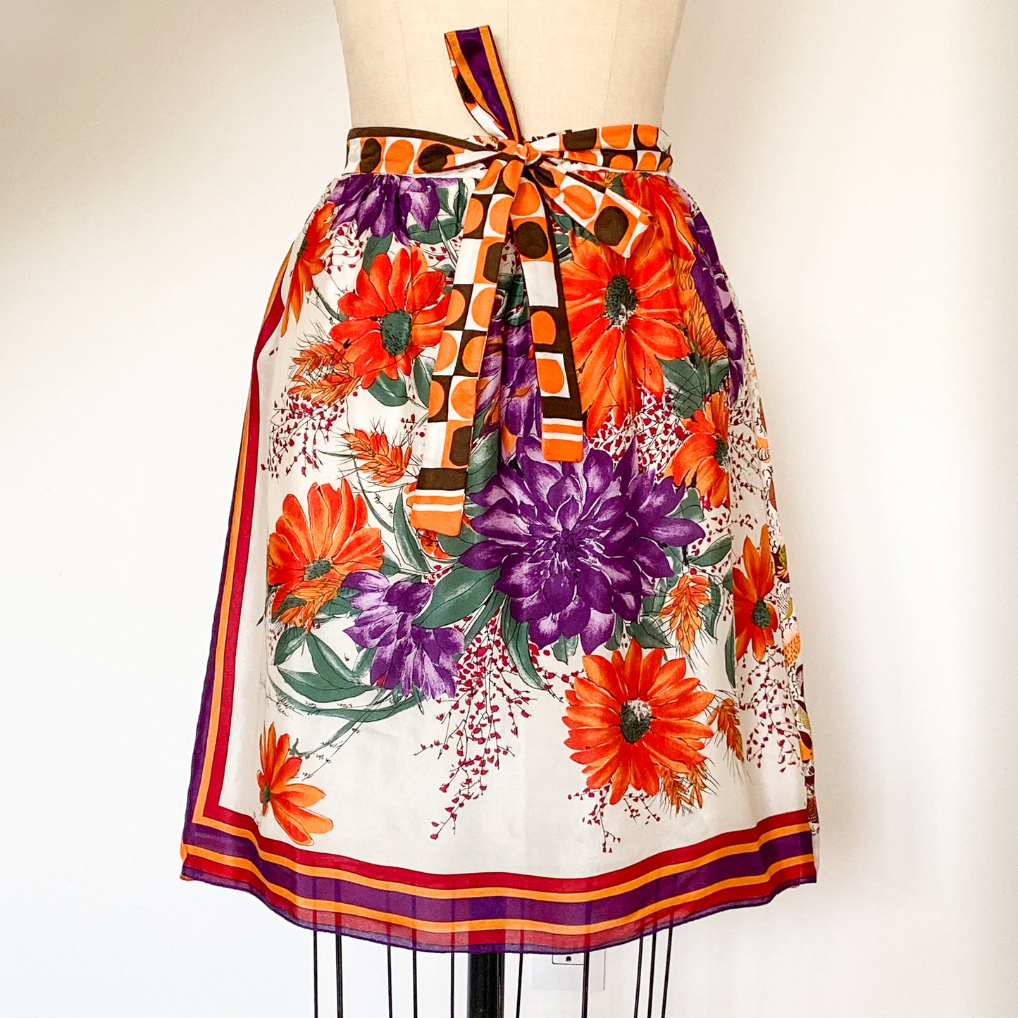 Ellie Wrap Skirt #11 - Size Large - One-of-a-kind - Silk