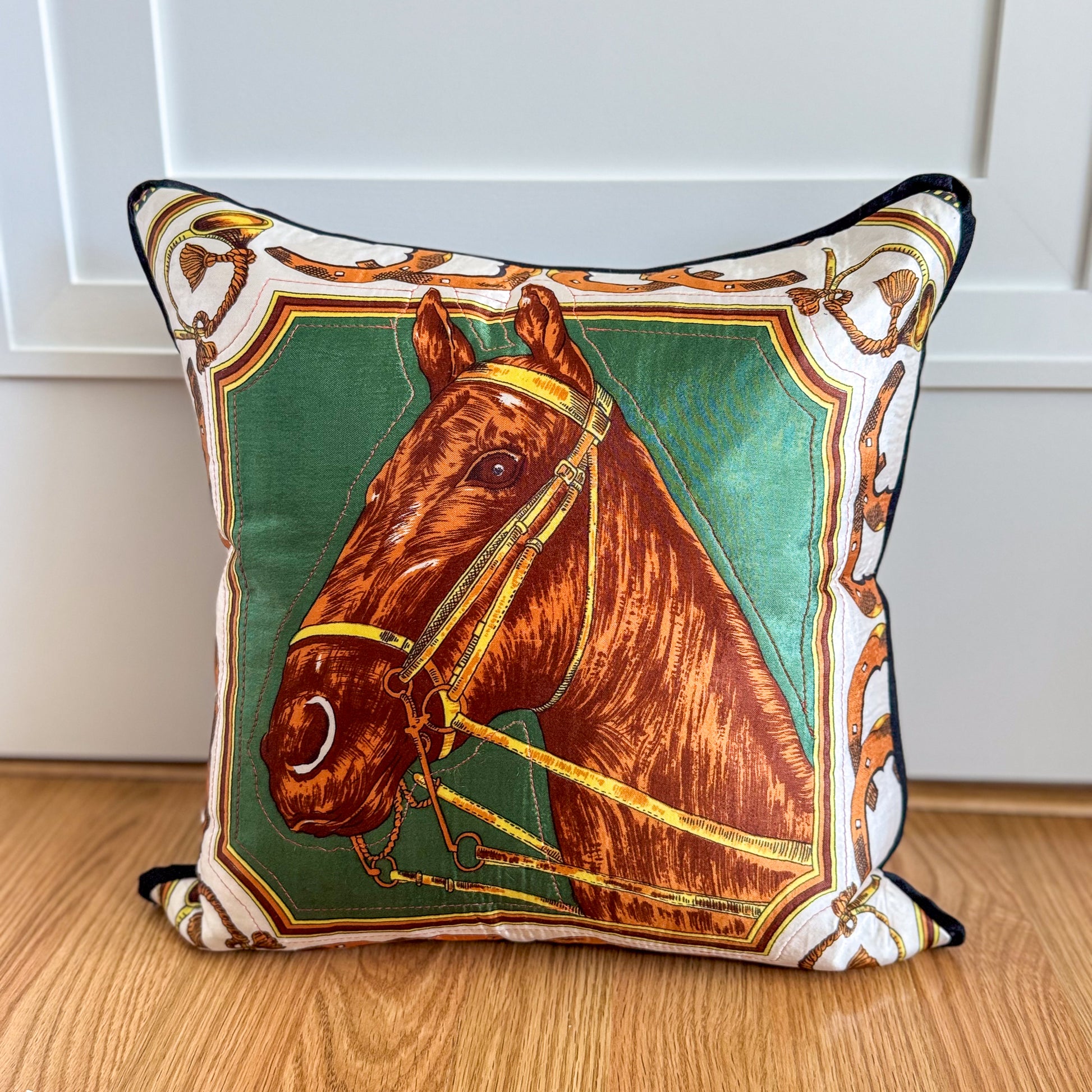 Throw Pillow Horse Print