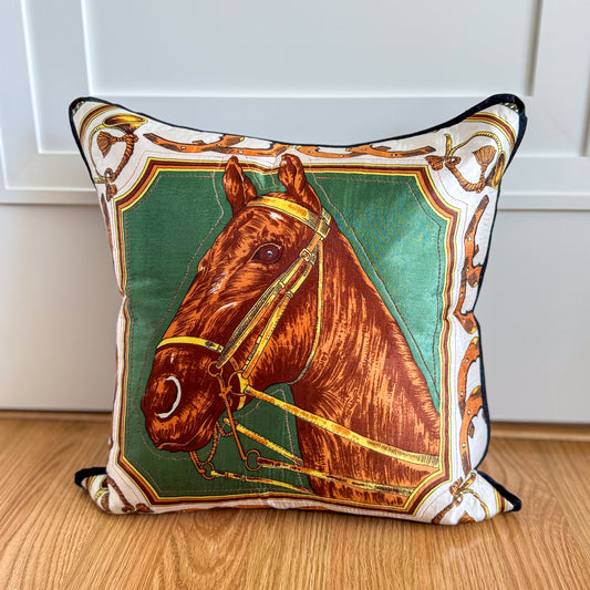 Throw Pillow Horse Print