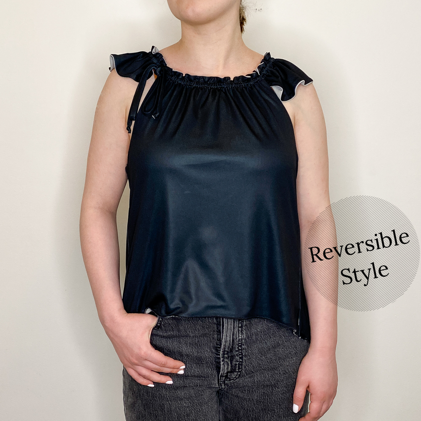 Reversible Little Black Swing Top