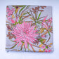 Pink floral accent pillow 16" upcycled fabric throw pillow #4