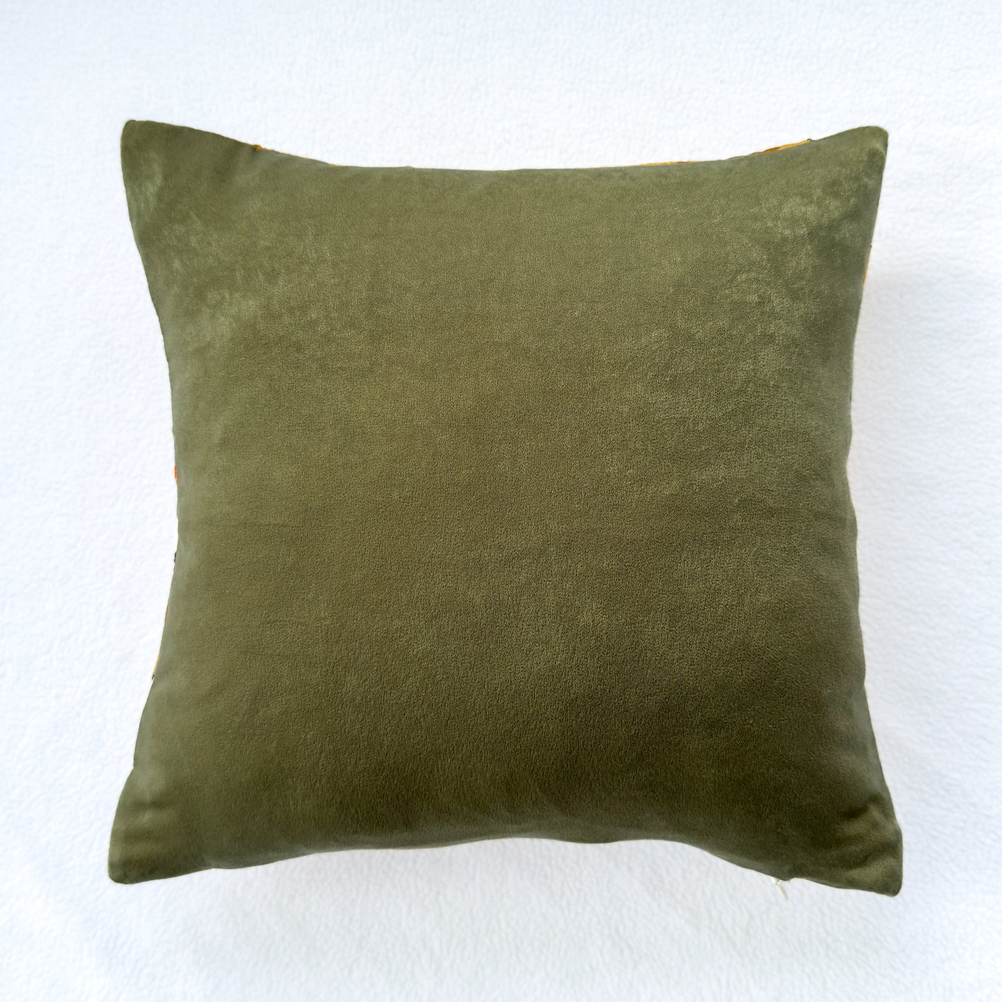 Floral Throw Pillow 12": Upcycled Vintage Scarf Floral Accent Cushion