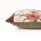 Poppy floral  accent pillow 12” Upcycled fabric pillow #7