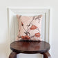 Poppy Floral Print Cushion Upcycled Scarf Throw Pillow 10"