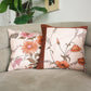 Poppy floral  accent pillow 12” Upcycled fabric pillow #7