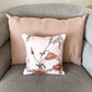 Poppy Floral Print Cushion Upcycled Scarf Throw Pillow 10"