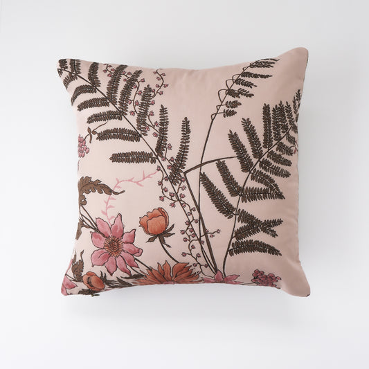 Fern Floral accent pillow 12” Upcycled fabric pillow #8