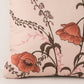 Poppy floral  accent pillow 12” Upcycled fabric pillow #09