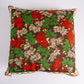 Mushroom print accent pillow 18” Upcycled fabric pillow #2